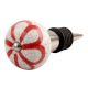 Red Sunflower Crackle Ceramic Wine Stopper